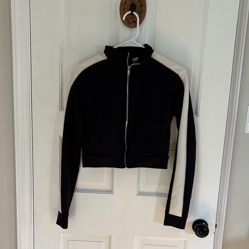 H&M Black and Cream Bomber Jacket